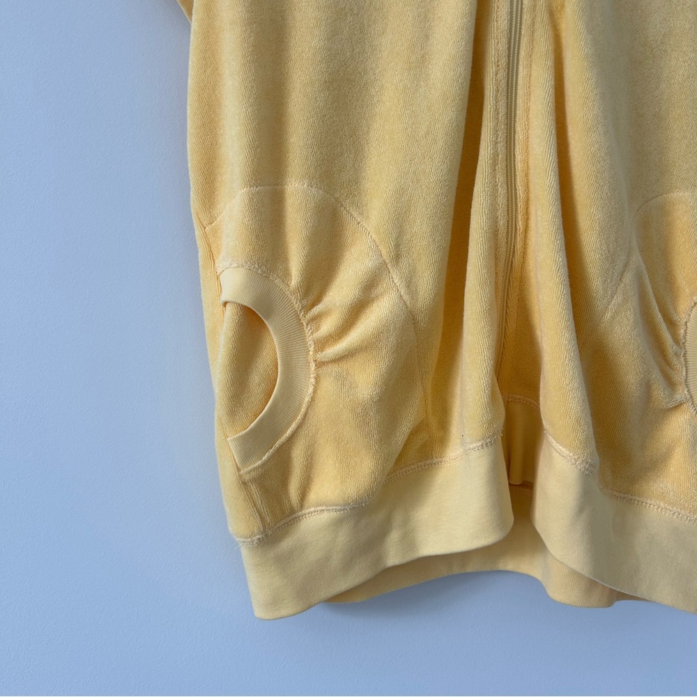 Vintage Juicy Couture Y2K Yellow Short Sleeve Track Suit Jacket XL - Picture 2 of 10